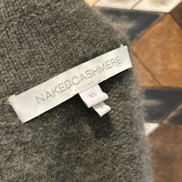 NakedCashmere Women’s Cashmere Cardigan Sweater Shacket Olive Green Heather XS - Picture 12 of 14